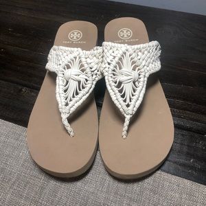 White Tory Burch sandals